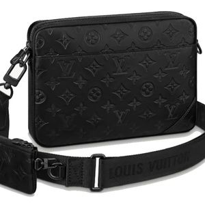 Unisex Louis Vuitton Duo Messenger All black